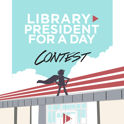 Library President for a Day Contest Logo