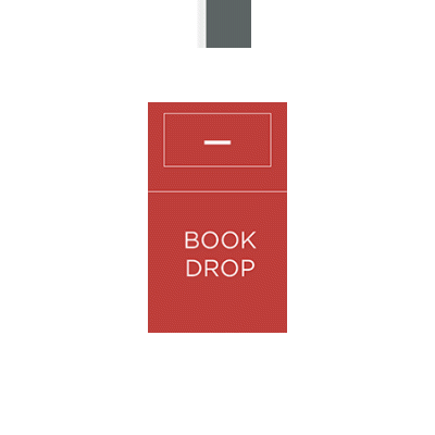 simple animated graphic of book drop