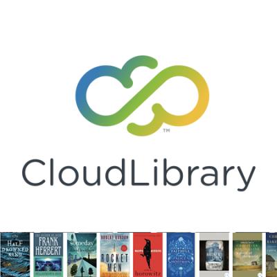 Cloud Library logo with image row of items from Cloud Library